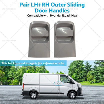 Grey Outer Sliding Door Handles for Hyundai ILoad IMax (2008-2015)