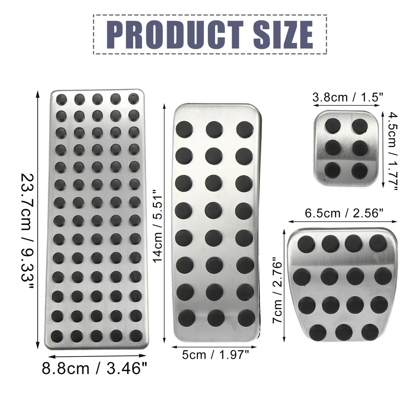 5 Pcs Accelerator & Brake Pedal Covers for Mercedes-Benz A B CLA GLA