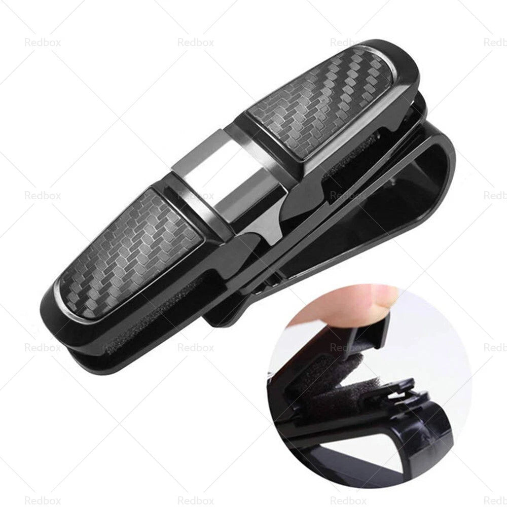 4PCS Car Sunglasses Holder Clip for Visor - Luxury Sun Ticket Card Hold