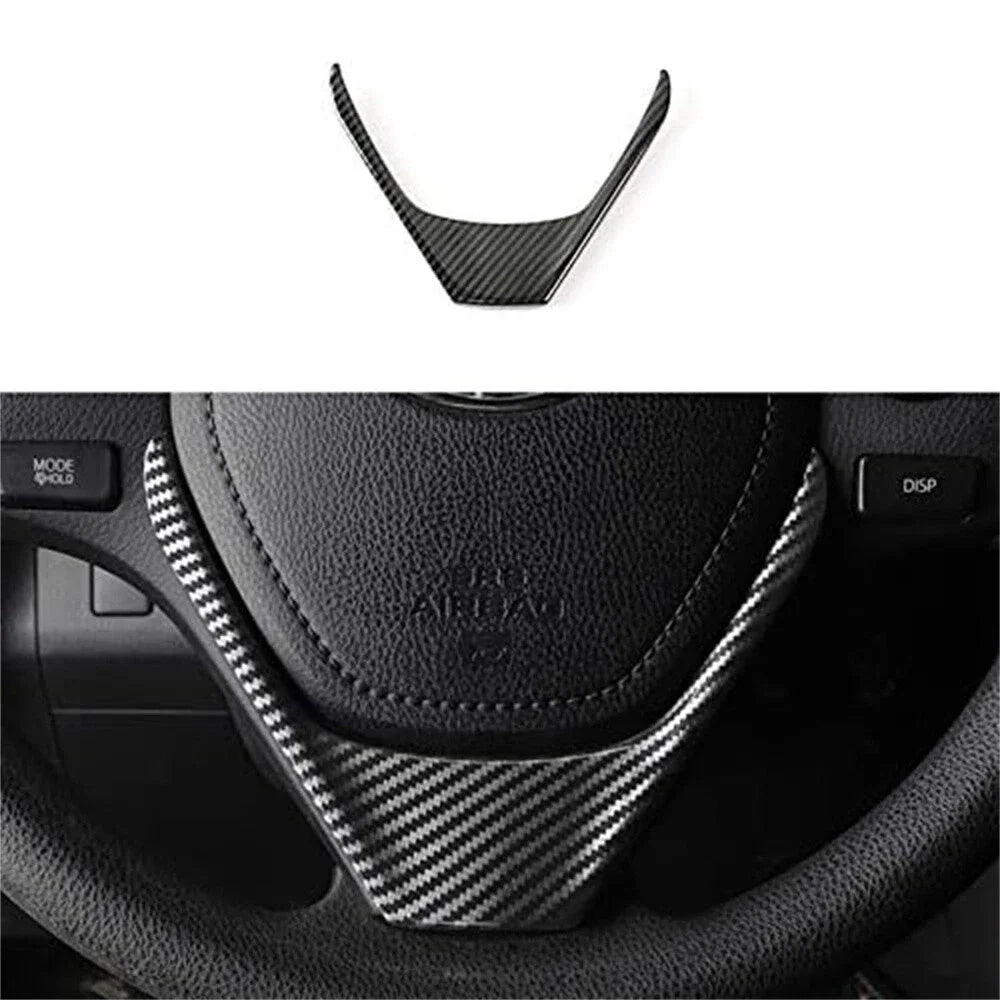 Carbon Fiber Steering Wheel Cover Trim for Toyota Corolla (2014-2018)