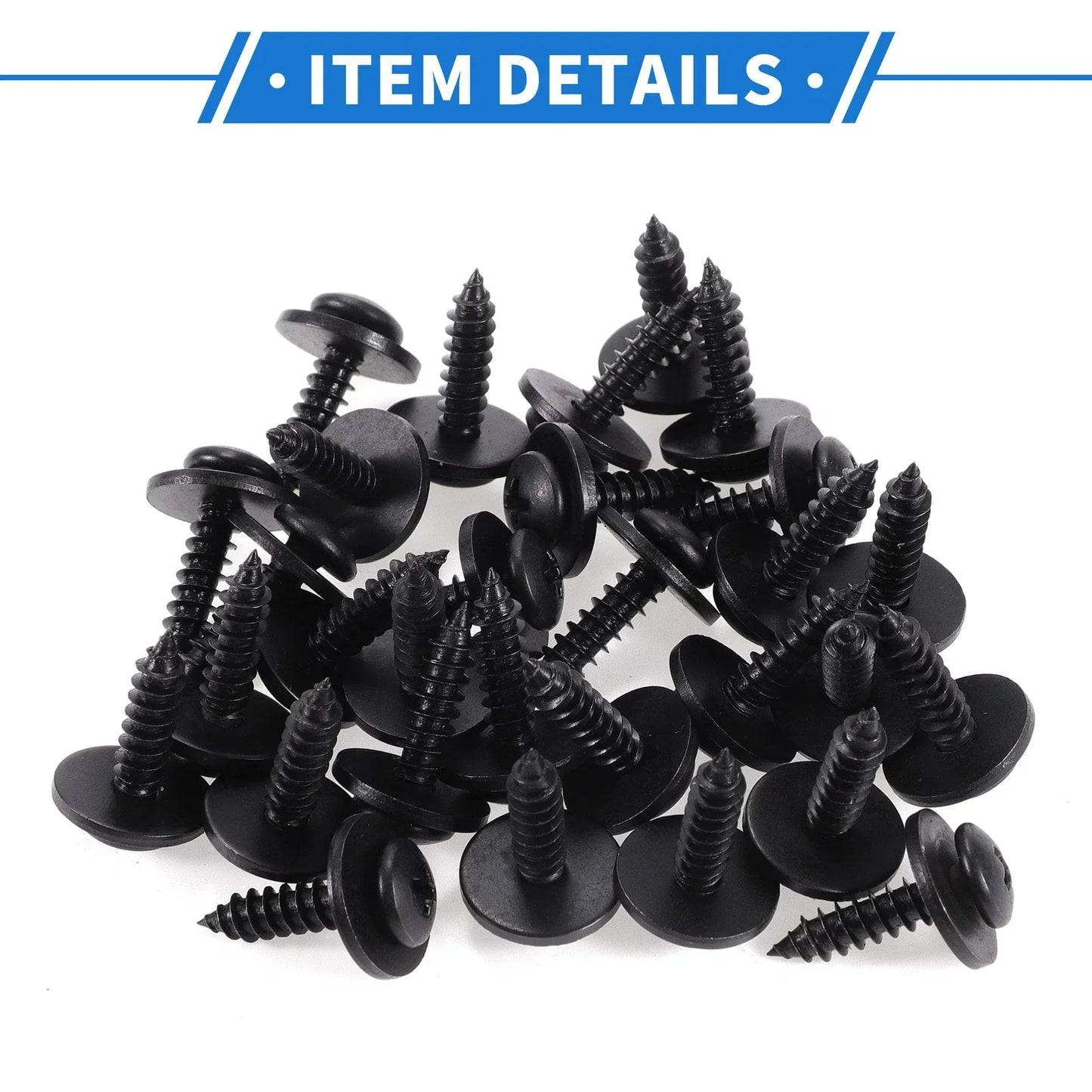 30 Pcs Fender Liner Splash Shield Bumper Cover Screws for Honda Accord (2006-2007)
