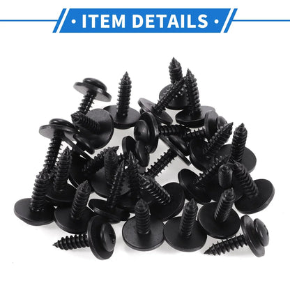 30 Pcs Fender Liner Splash Shield Bumper Cover Screws for Honda Accord (2006-2007)