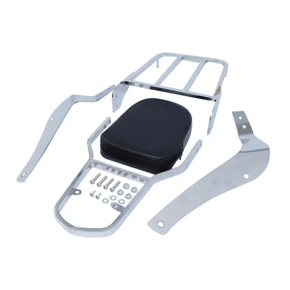 Chrome Backrest Sissy Bar Luggage Rack for Suzuki Boulevard C50 (2005-2011)