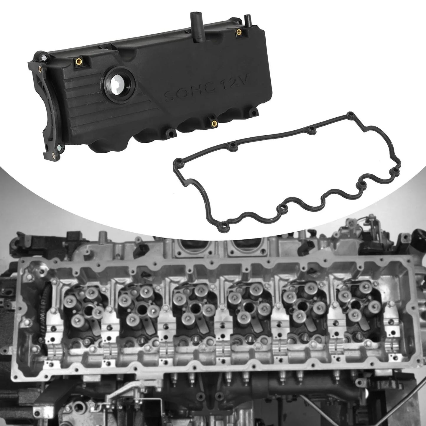 Engine Valve Cover for Hyundai Accent 2000-2002 1.5L (2 x Covers)