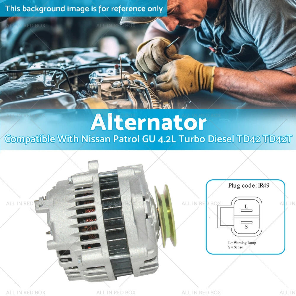 110A Alternator for Nissan Patrol GU Y61 TD42 TD45 Turbo Diesel (1998-2007)