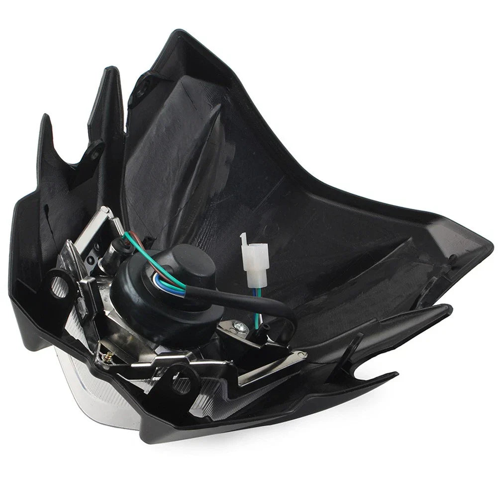 Headlight Lamp Fairing Hi/Lo for Universal Fit Street Fighter Dirt Bike Black