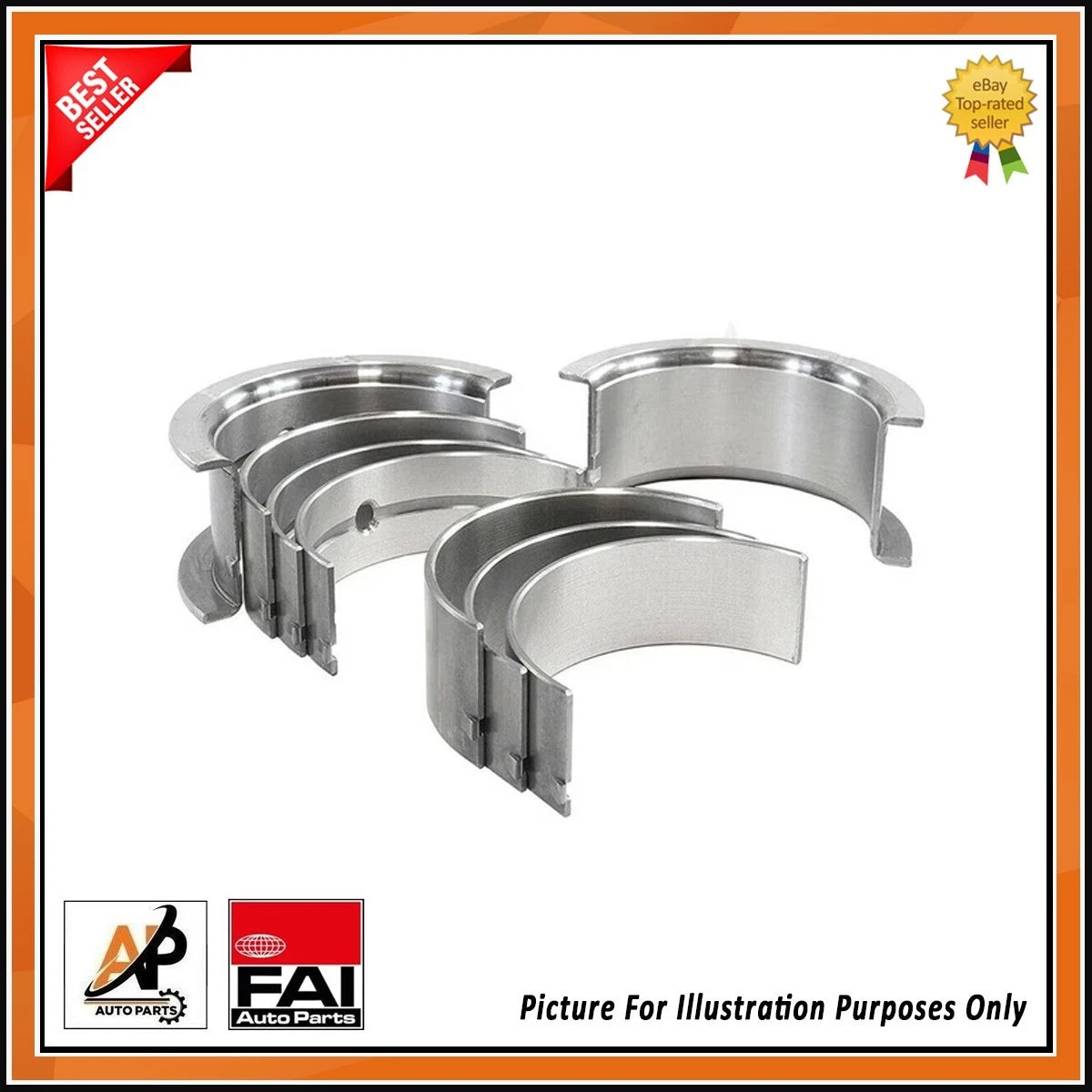 Crankshaft Main Bearings Replacement Set for BMW N47D16 N47D20 Diesel (STD) () (2010–2019)