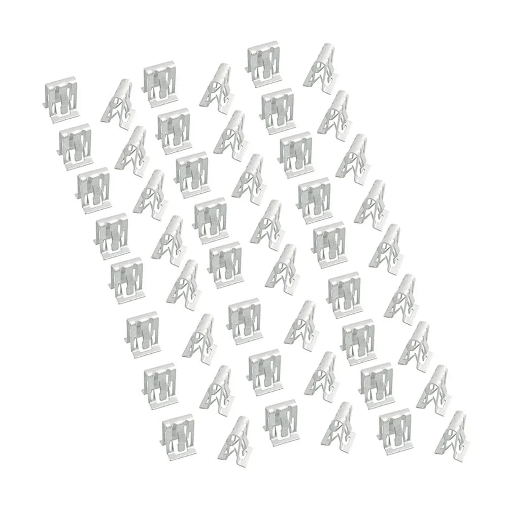 50pcs Gray Dashboard Retainer Clips for Instrument Panel - Universal Fit