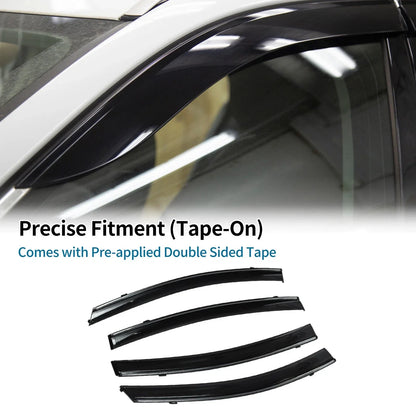 Window Deflectors for Hyundai Elantra 2017 Side Window Vent Visors Black 1 Set