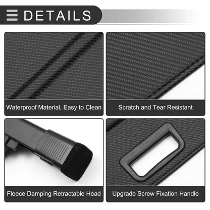 Retractable Cargo Cover for Hyundai Santa Fe Sport 2015-2018 Black Fiber