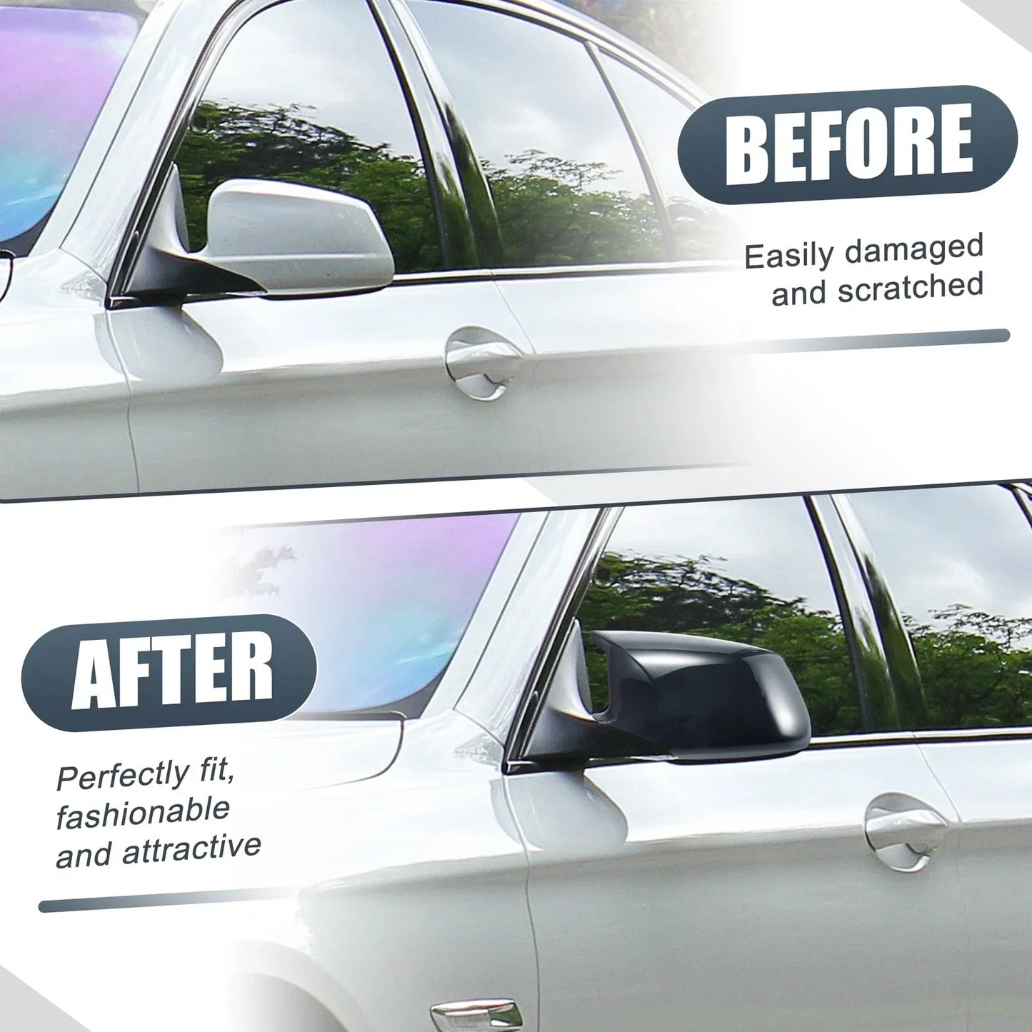 Rearview Mirror Cover Cap Gloss Black for BMW F10 F11 F18 528i 530i 535i 550i