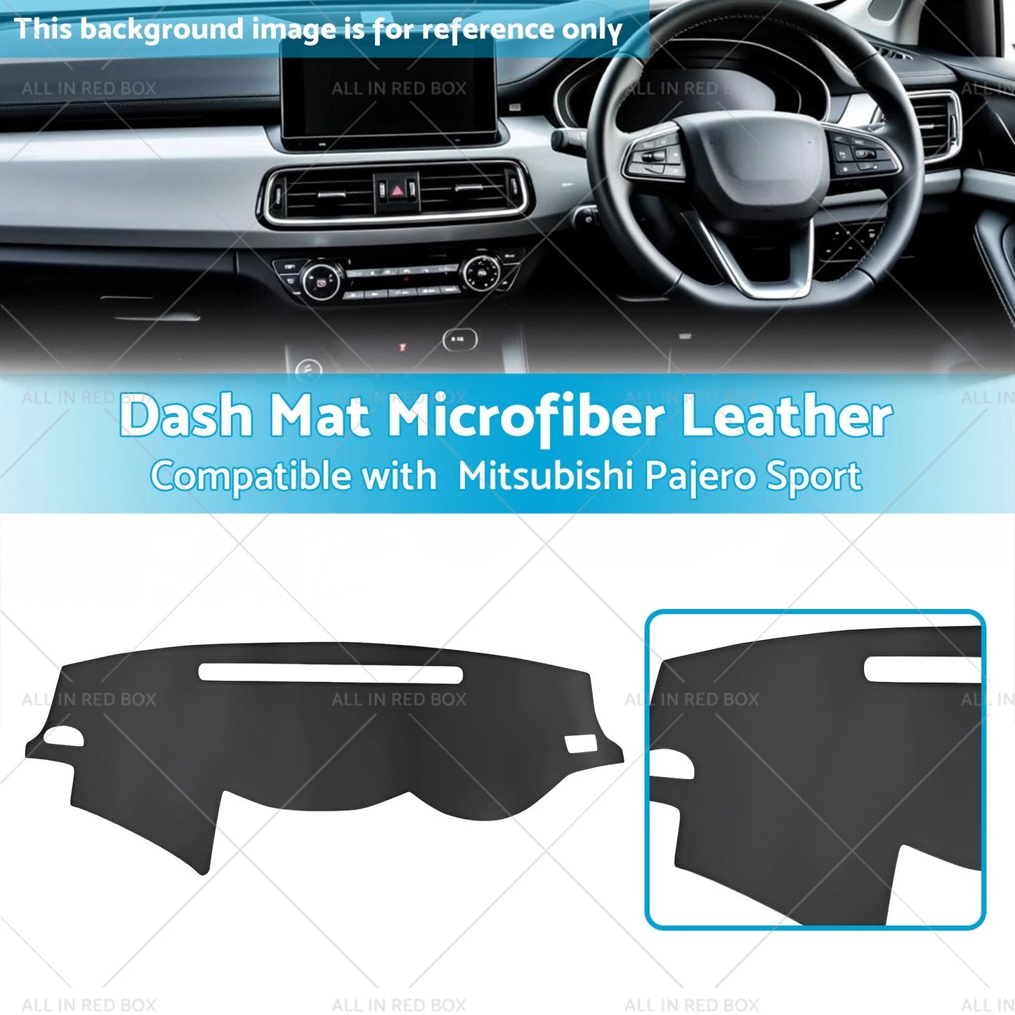 Dash Mat Non-Slip Microfiber Leather for Mitsubishi Pajero Sport (2015-2025)