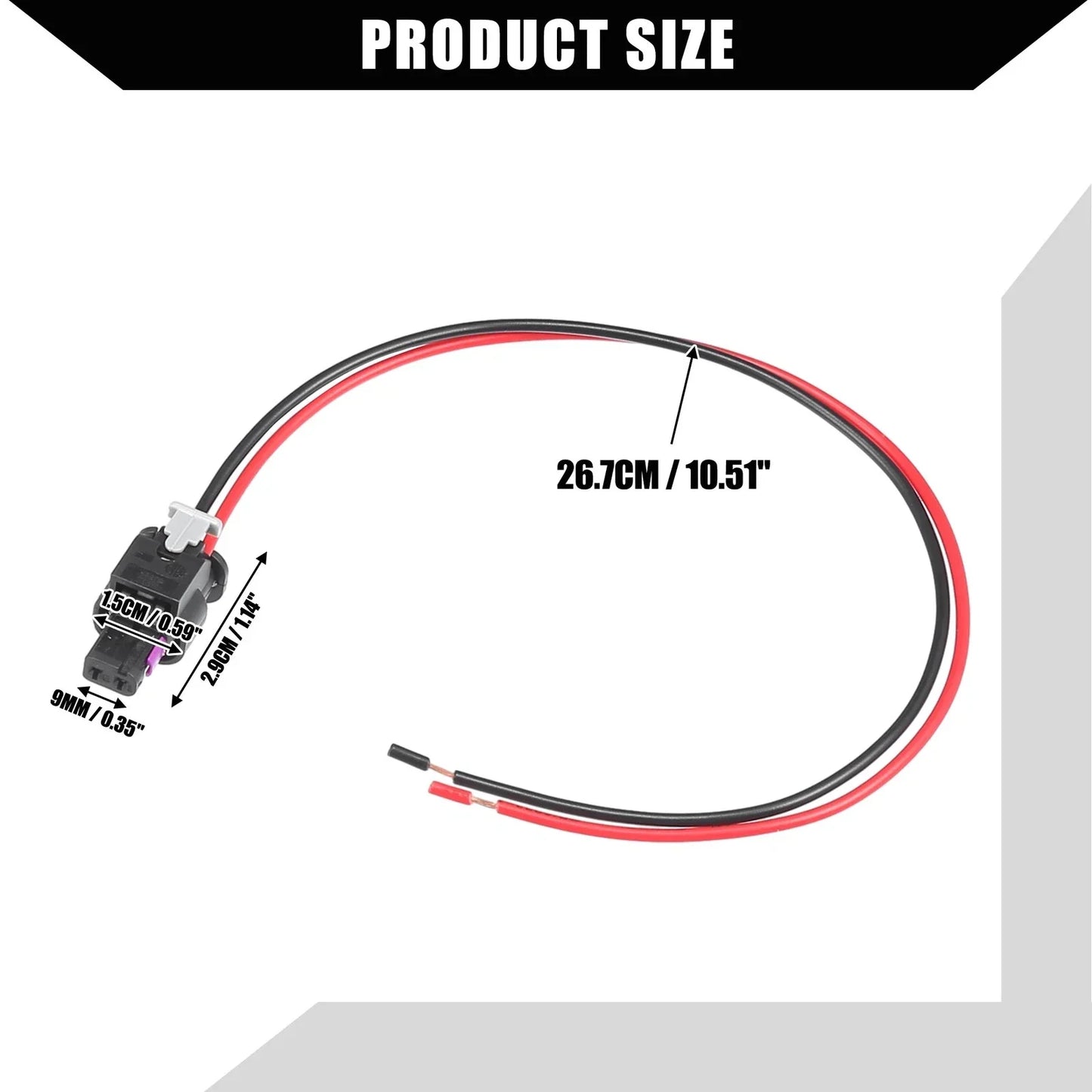 2 x Car Side Marker Pigtail Connectors for Dodge Charger (2015-2022)