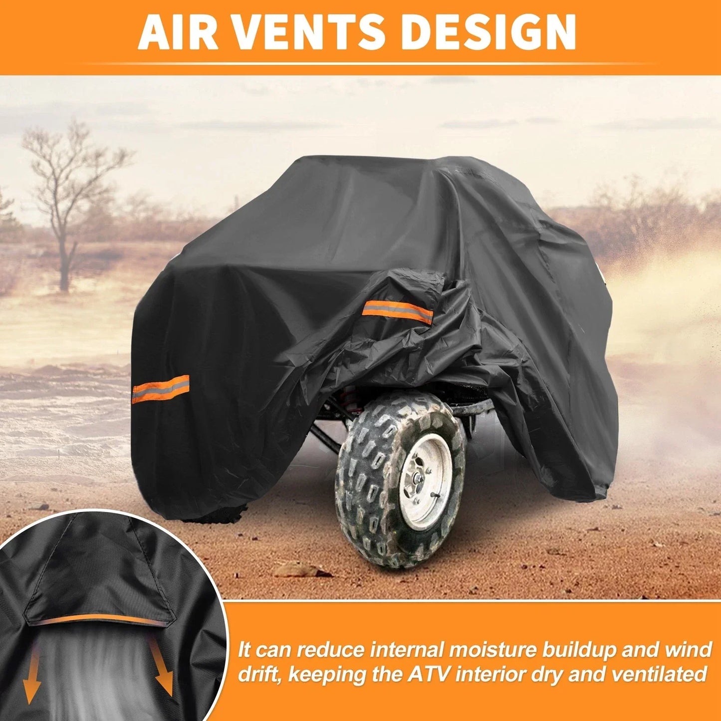 Waterproof ATV Cover for Honda TRX450R 210D-PU (2004-2009)