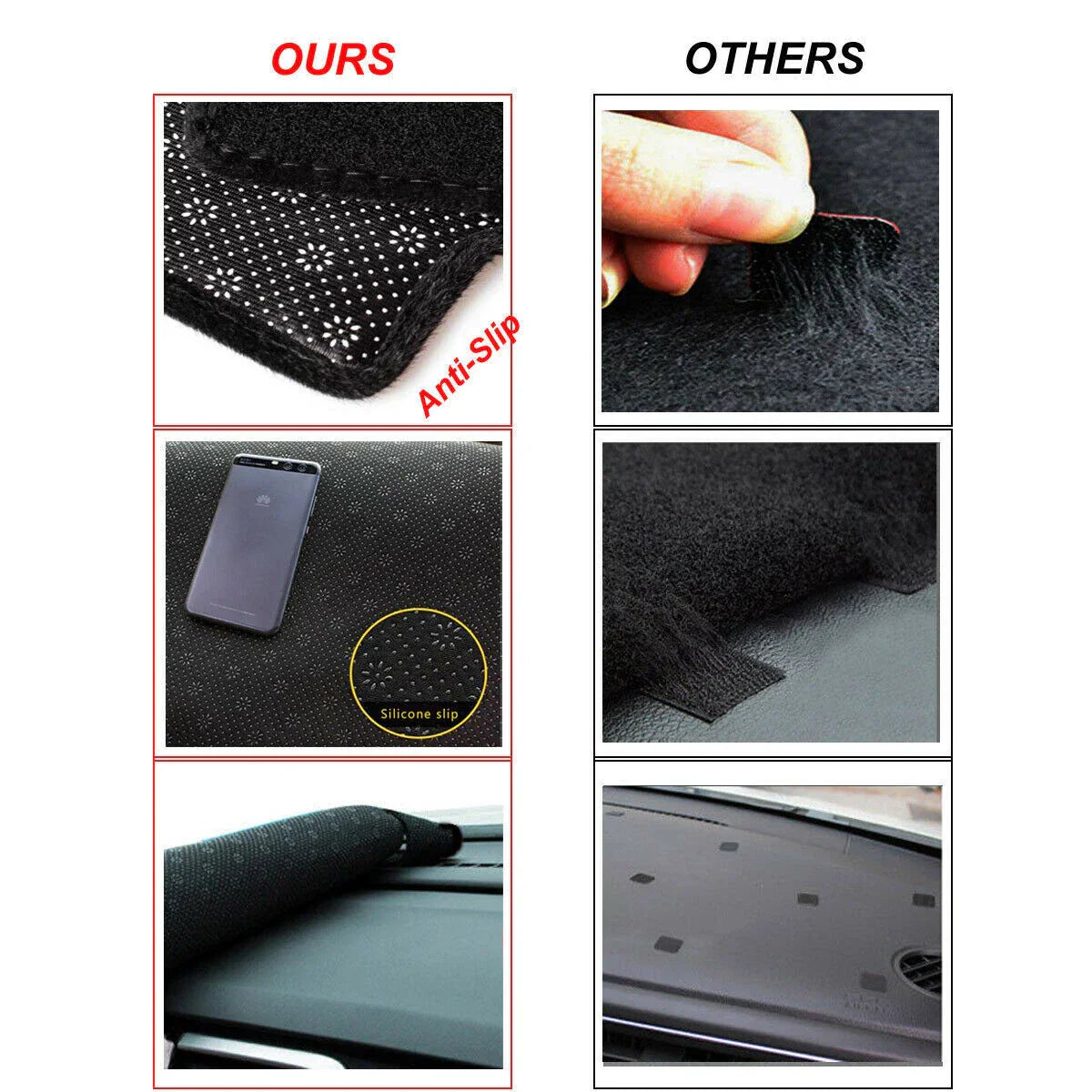 Non-Slip Dash Mat for Honda Accord CR Gen 9 (2013-2018) Black Cover