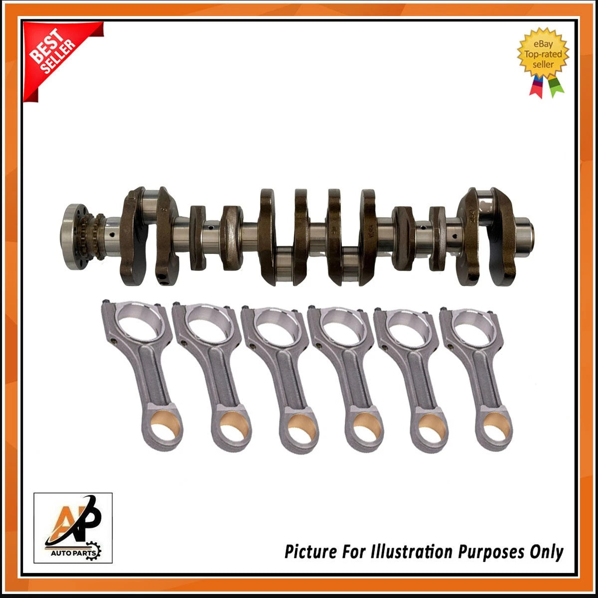 Crankshaft with Engine Rebuild Kit Replacement for BMW X3 X5 X6 (2010–2015)