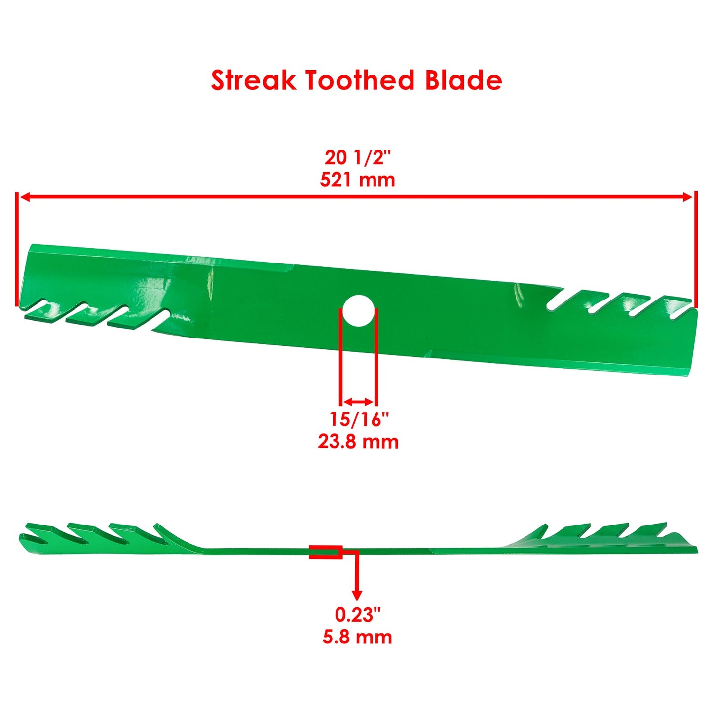60 Inch Deck Toothed Blades with Bushing for Exmark Turf Tracer FMD604 (2000–2000)