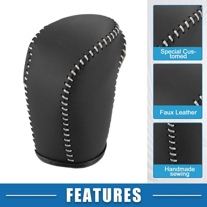 Gear Shifting Knob Cover for Honda Accord 2018-2022 Black Gray Stitches