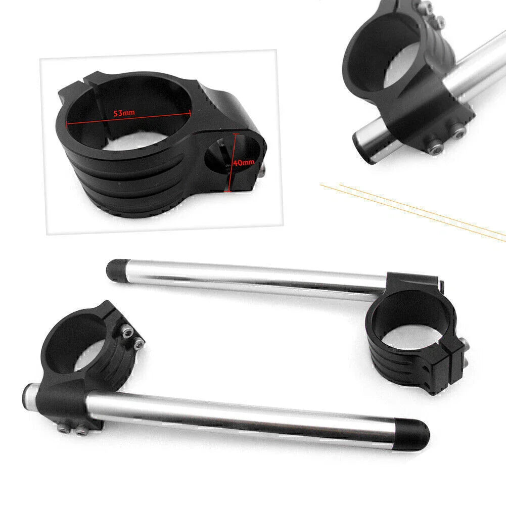 CNC 53mm Clip On Handlebar for Ducati 848 1098 1198 (2008-2015)
