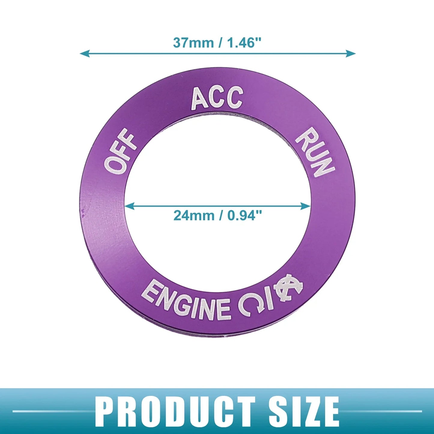 Engine Start Stop Button Trim Sticker for Dodge Charger, RAM (2010-2020) Purple