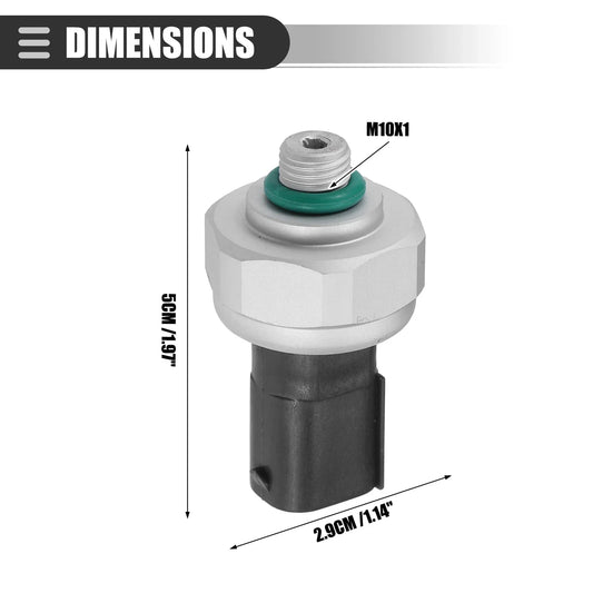A/C Pressure Transducer Valve for Mercedes-Benz C300 (2008-2020) Metal Black