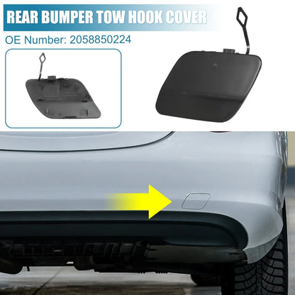 Rear Bumper Tow Hook Cover for Mercedes-Benz C300 C400 (2015) - Black