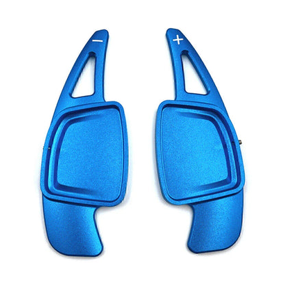 Blue Aluminum Steering Wheel Paddle Shifter Extensions for Audi A6 A7 A8 S4 S5 (2019-2023)