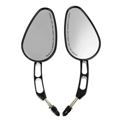 Black 8mm Rear View Mirrors for Harley Softail Deluxe FLSTN (2005-2017)