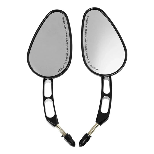 Black 8mm Rear View Mirrors for Harley Softail Deluxe FLSTN (2005-2017)