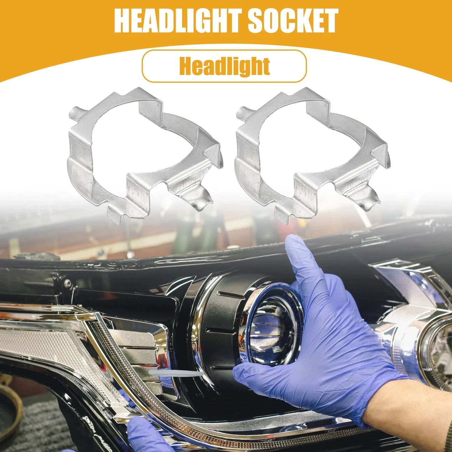LED Headlight Retainer Holder Socket for Mercedes