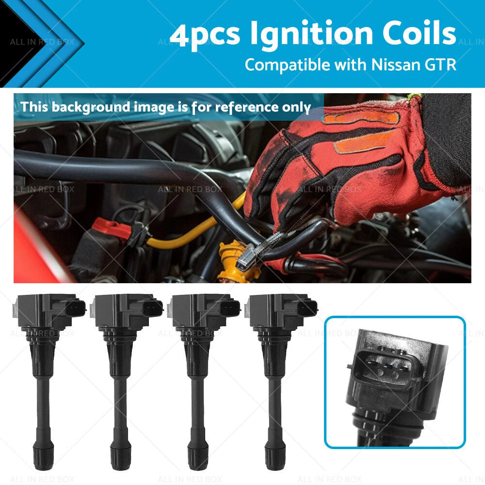 4 x Ignition Coils for Nissan R35 GT-R 3.8L VR38DETT (2008-2015)