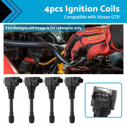 4 x Ignition Coils for Nissan R35 GT-R 3.8L VR38DETT (2008-2015)