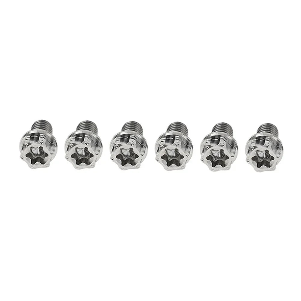 6pcs M10x10mm Titanium Torx Head Flange Screws for Motorcycle Bike