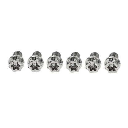 6pcs M10x10mm Titanium Torx Head Flange Screws for Motorcycle Bike