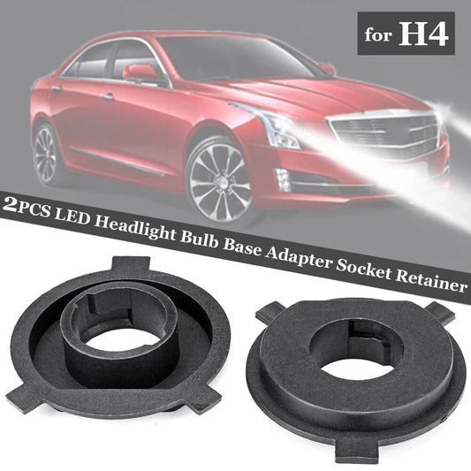 2 x H4 LED Car Headlight Bulb Base Adapter Socket Retainer Holder for Cars