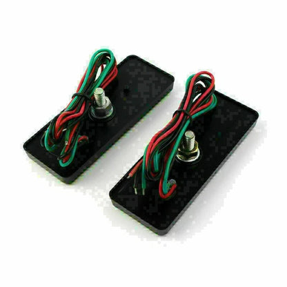 Rectangle Reflector Turn Signal Tail Brake Lights for Motorcycle Universal
