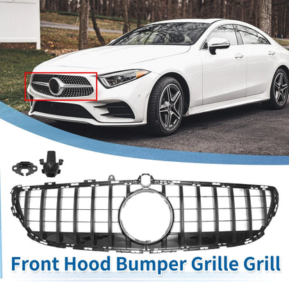 Front Upper Bumper Grille for Mercedes-Benz CLS400 2015-2018 Black Grille