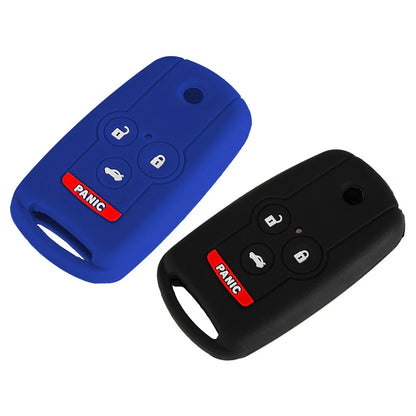 2 x Silicone Remote Key Fob Cover Case for Acura TL TSX ZDX MDX Accord (2004-2020)