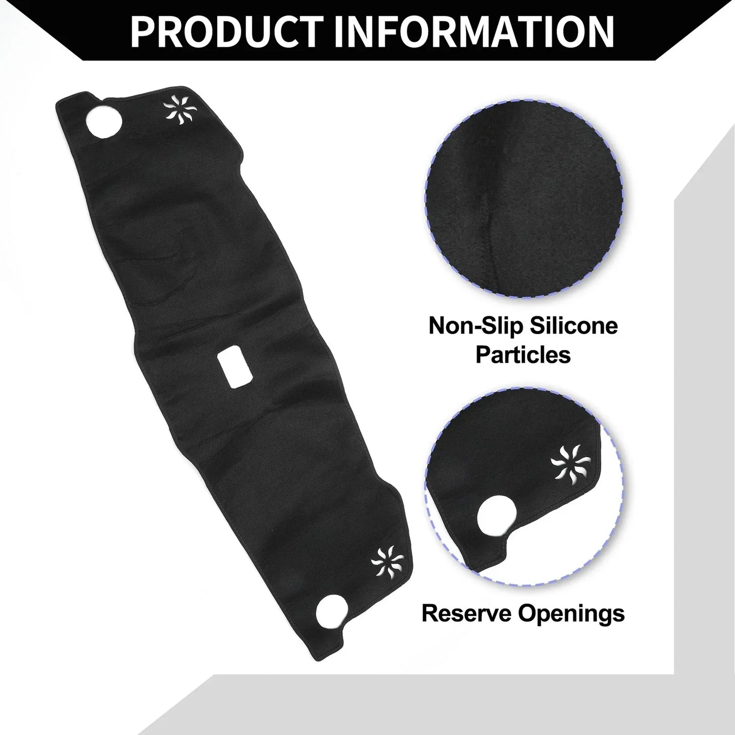Dashboard Cover Mat for Honda Vezel RV3-RV6 (2021-2024) Black Protector Set