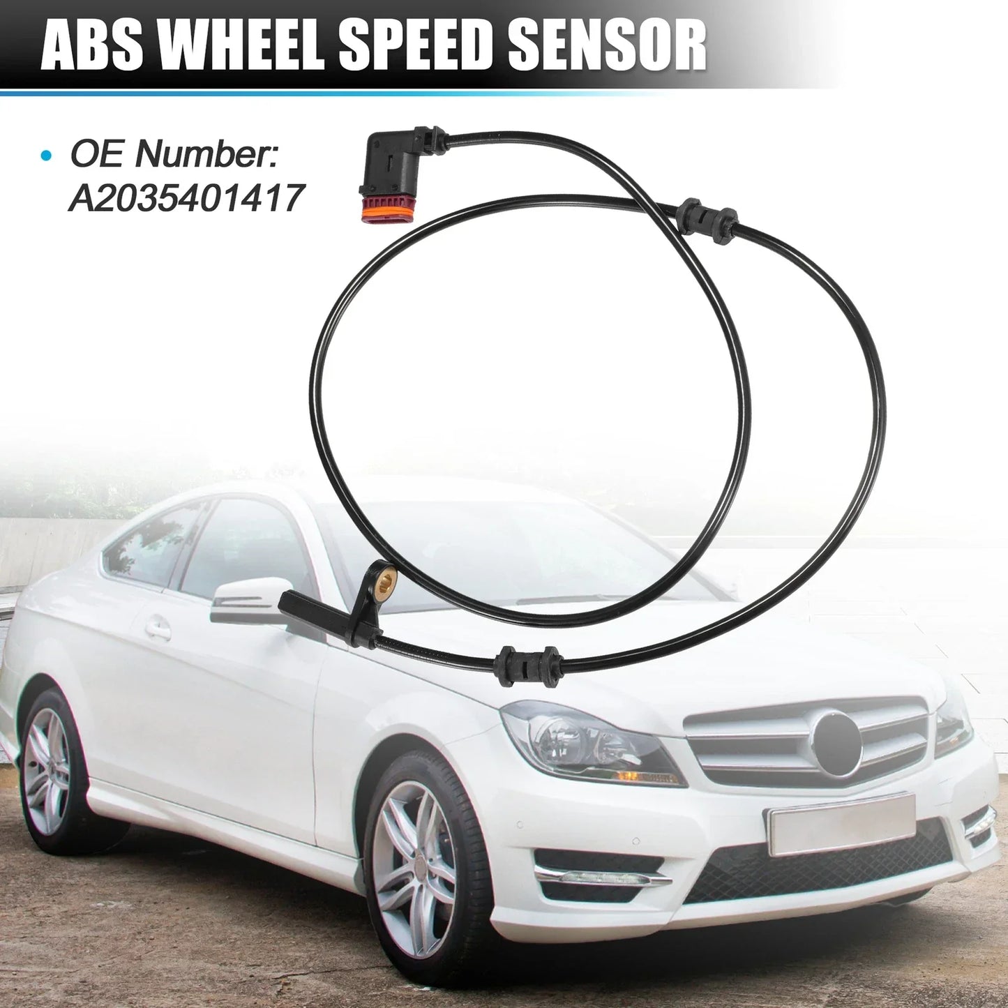 Rear Right ABS Wheel Speed Sensor for Mercedes-Benz C 230 (2002-2007)