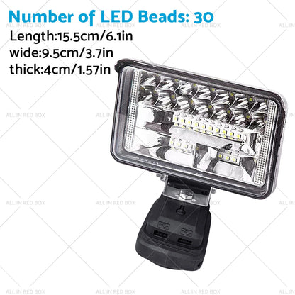 18V 4in LED Work Light Torch Flashlights for Makita Battery