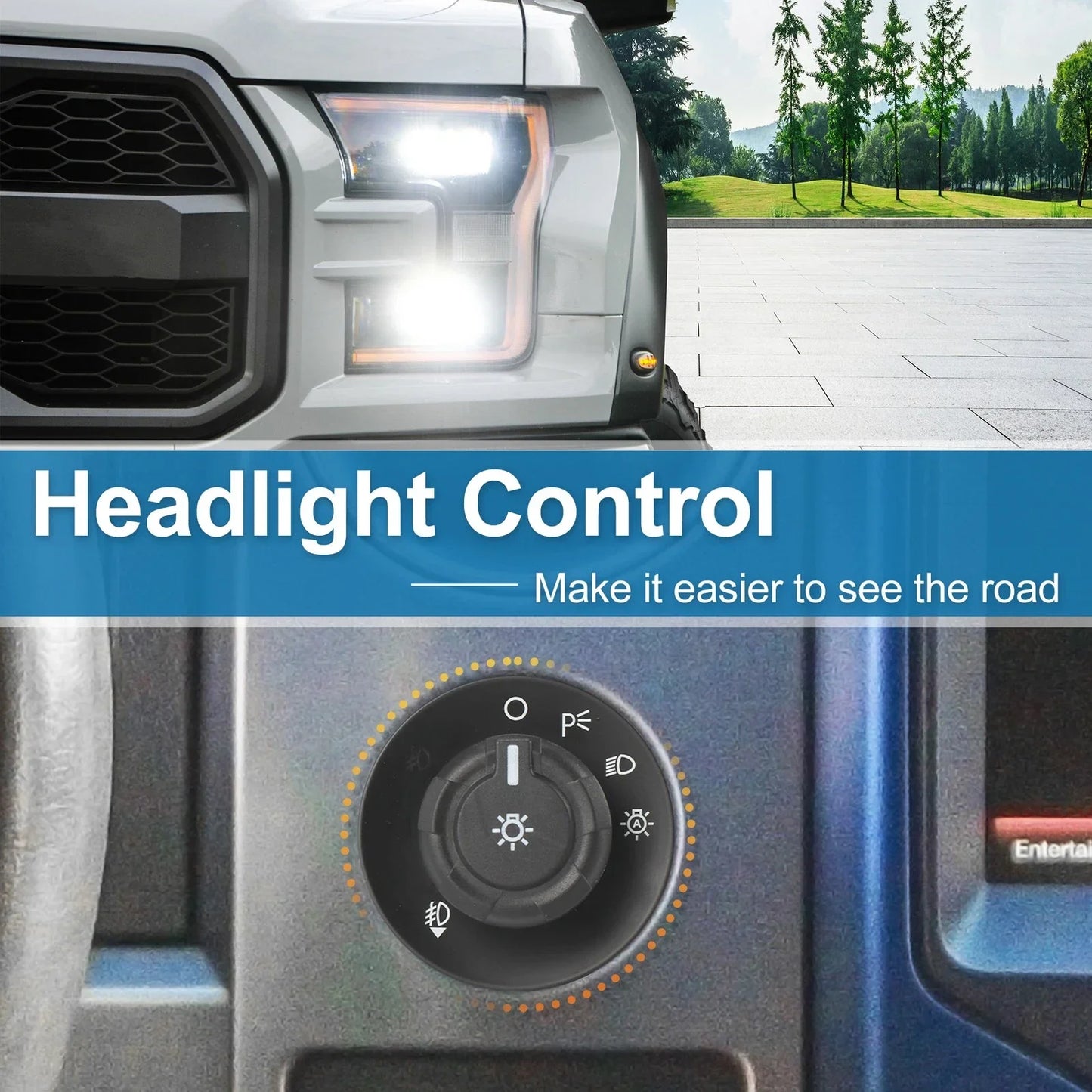 Headlight Lamp Fog Light Control Switch for Porsche 718 (2017-2023)