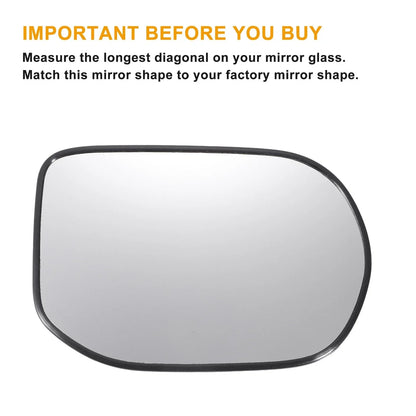 Left Right White Mirror Glass w/ Back Non-heated for Honda Civic (2006-2011)