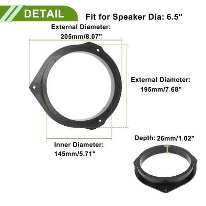 6.5" Speaker Spacer Ring Adapter for Mercedes X-Class (2017-2023)
