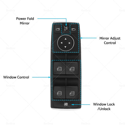 Power Window Switch for Mercedes W176 W246 X166 W166 (2012-2019)