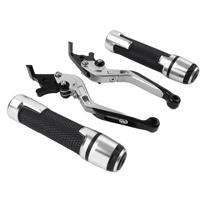 Silver Extendable Brake Clutch Levers Grip Set for Triumph Speed Triple 675