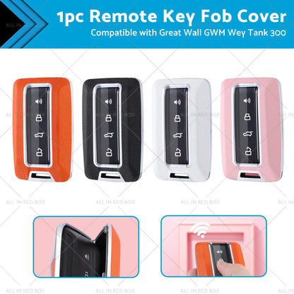 PC+Leather Key Fob Cover for Great Wall GWM Wey Tank 300 (2021-2023)