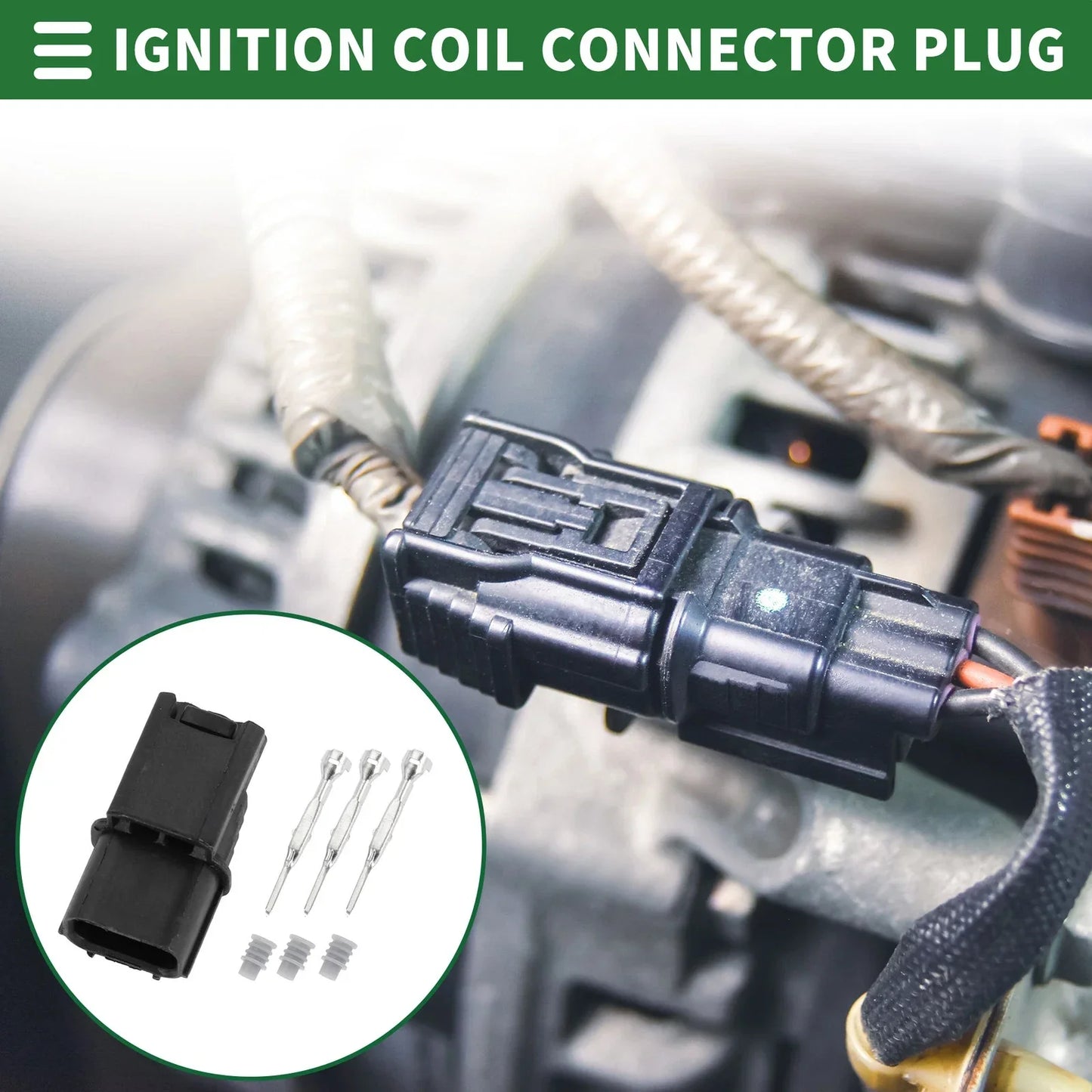 3 Pin Ignition Coil Connector Plug for Acura