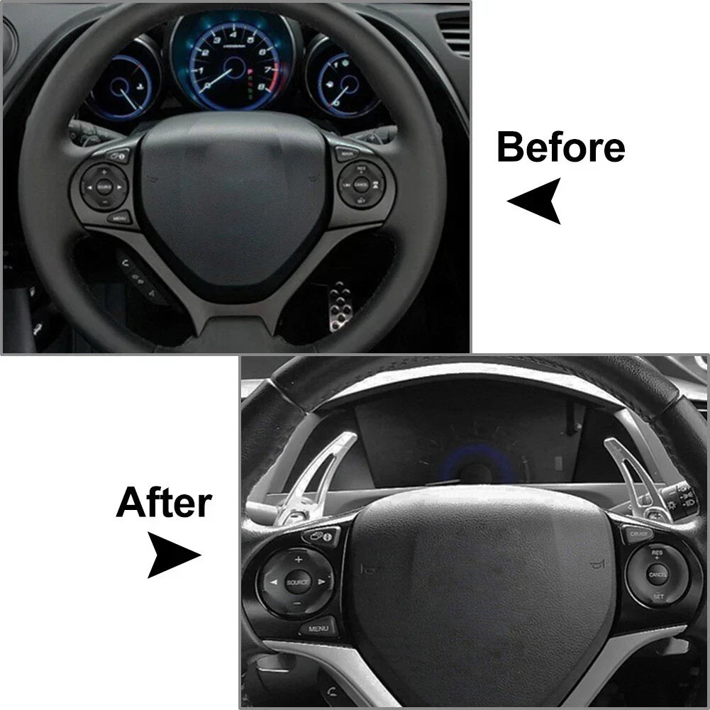 Steering Wheel Shift Paddle Shifter Extension for Honda Civic 2012-2015 Blue