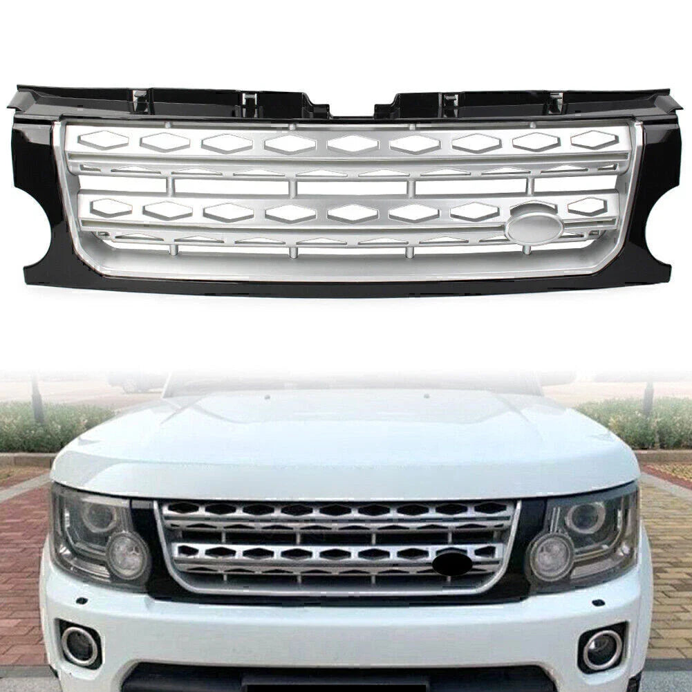 ABS Silver Front Grille Bumper Mesh for Land Rover Discovery LR3 (2005-2009)